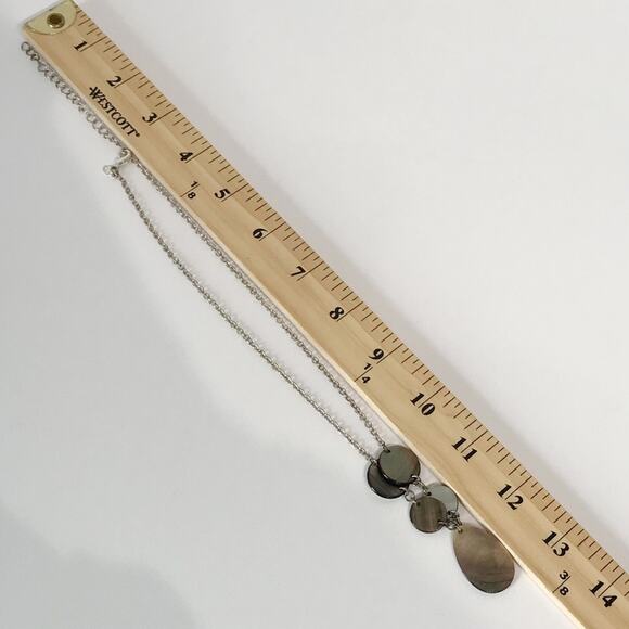 Premier Designs Tahiti Mother of Pearl Silver Plated Boho Chic Necklace - Picture 9 of 12